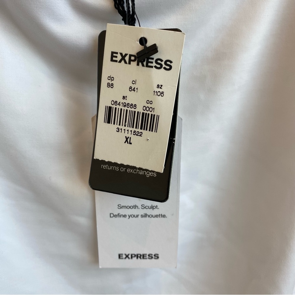 NWT Express Body Contour Compression Silky Square Neck Thong Bodysuit, Size XL - Picture 9 of 10